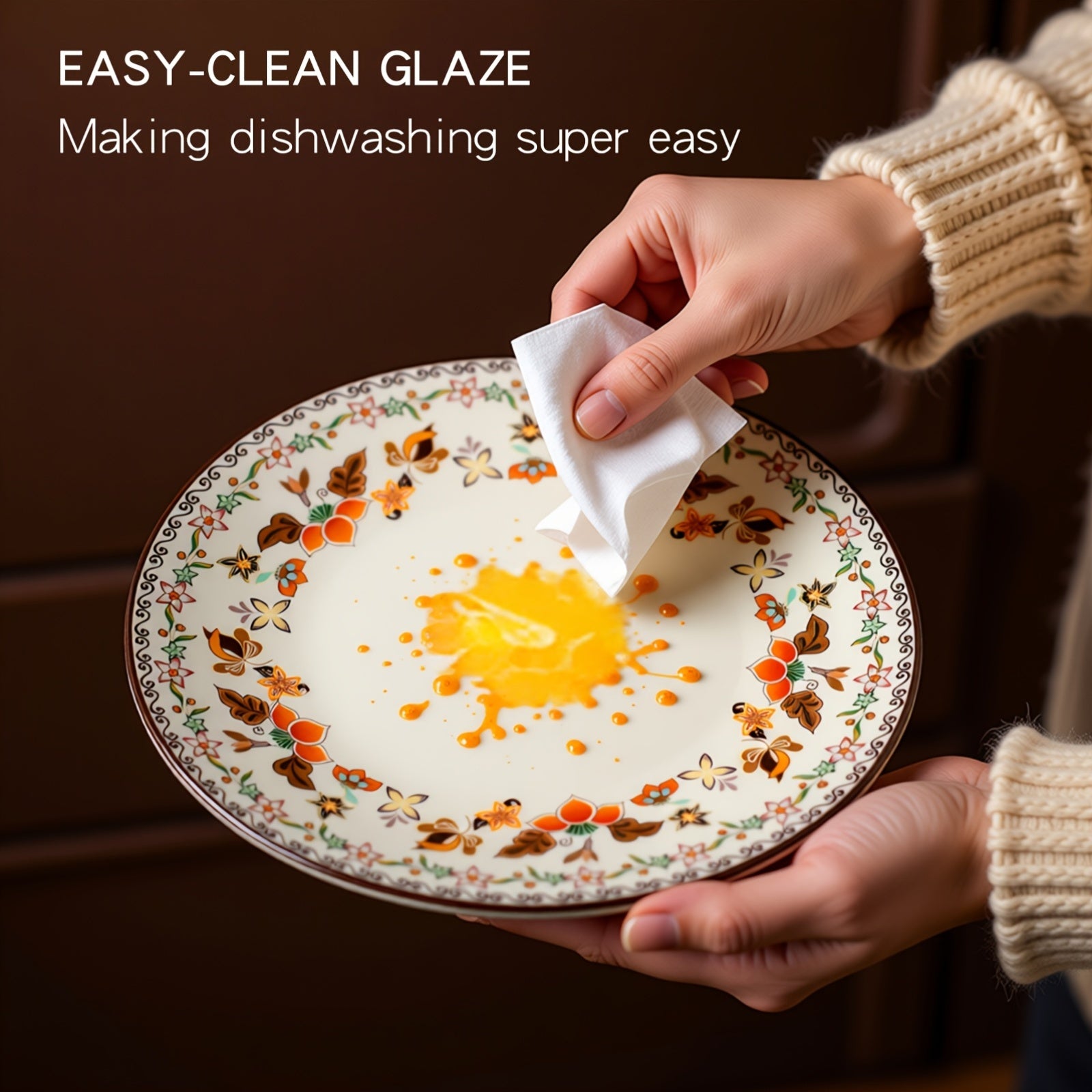 Set of 2 Shallow Plates Measuring 8.5 Inches (Dream of Dunhuang), Suitable for Dishwashers And Microwaves, Reusable, Featuring a Vintage Floral Bohemian Style, Perfect for Snacks, Pastries, Fruits, And Pet Dishes