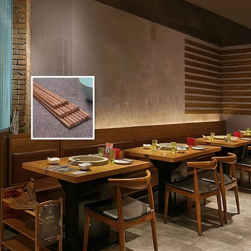 20pcs 10 Pairs Of Reusable Chinese Solid Wood Chopsticks with Non Slip Grip, Suitable for Sushi, Food Sticks, Tableware, Gifts, Kitchen Tools