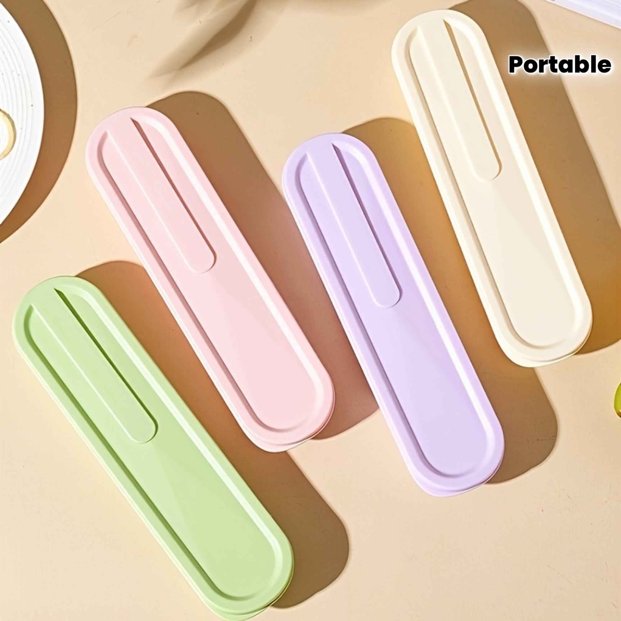 A Tailored 316 Stainless Steel Portable Cutlery Set, Designed for Students on Outdoor Trips, Featuring a 3pcs Collection of a Spoon And Chopsticks, Ideal for Individual Use, Along with a Sleek Storage Box for High-End Tableware