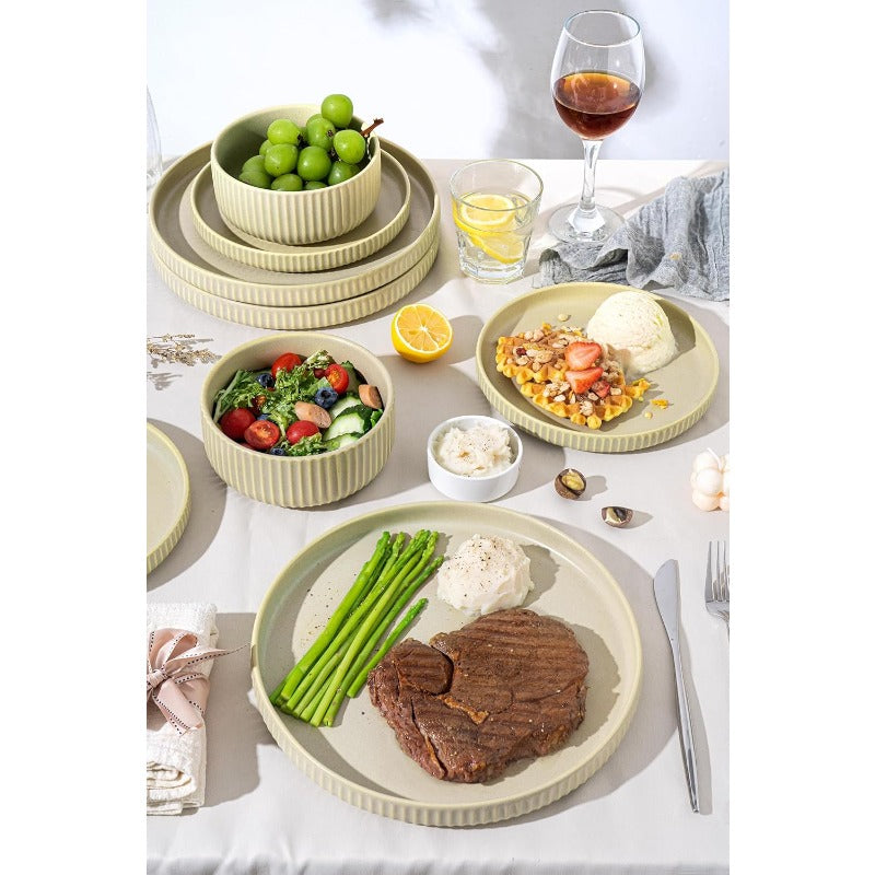 Multi-Bowl Cereal & Salad Bowls - Dylan Ceramic Double Matte Reactive Glaze Bowls Suitable for Kitchen, Microwave & Dishwasher Safe, Elegant Reactive Color-Changing Bowls, Ideal Housewarming\u002FThanksgiving\u002FChristmas Gifts