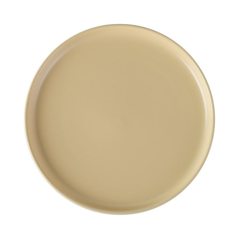 1pc Scandinavian Modern Minimalist Dinner Plate - Round Porcelain Plate Suitable for Household & Hotel Use, Elegant Dinnerware for Daily Dining, Special Occasions, Buffets, and Formal Events - & -
