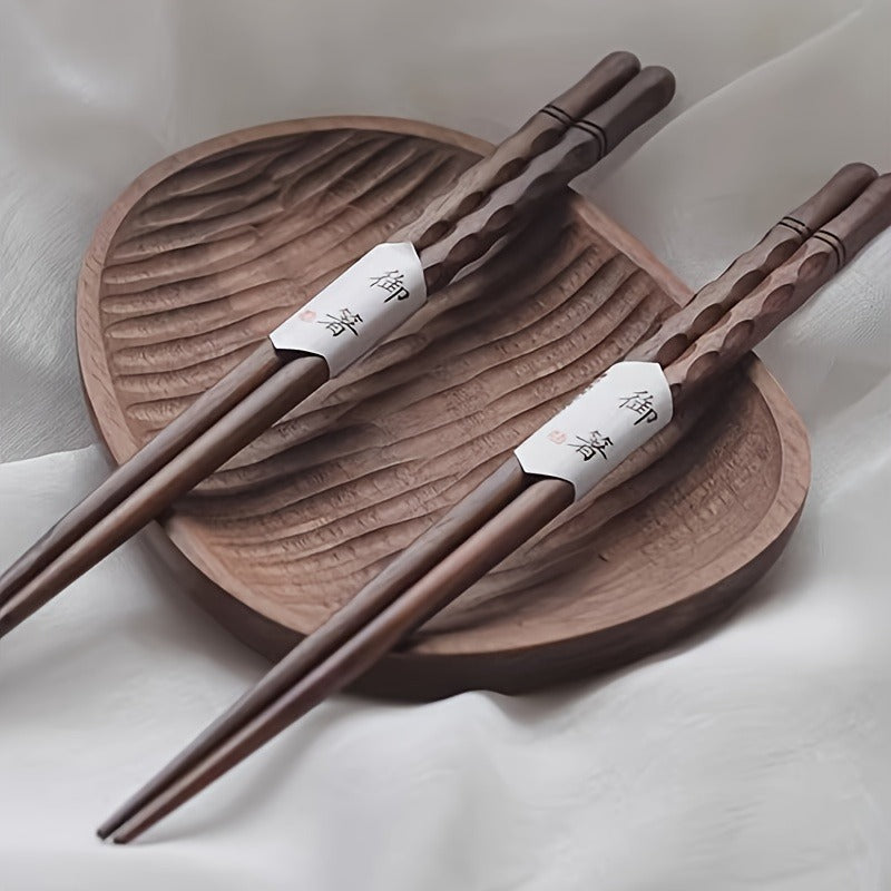 5 Pairs of Authentic Japanese Chopsticks | Durable Dishwasher-Safe, Ideal for Home, Restaurant, Hotel Gifts - Professional Kitchen Tools, Essential for High-Quality Exquisite , Traditional Craftsmanship, Natural Wood