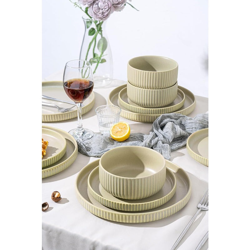 Multi-Bowl Cereal & Salad Bowls - Dylan Ceramic Double Matte Reactive Glaze Bowls Suitable for Kitchen, Microwave & Dishwasher Safe, Elegant Reactive Color-Changing Bowls, Ideal Housewarming\u002FThanksgiving\u002FChristmas Gifts